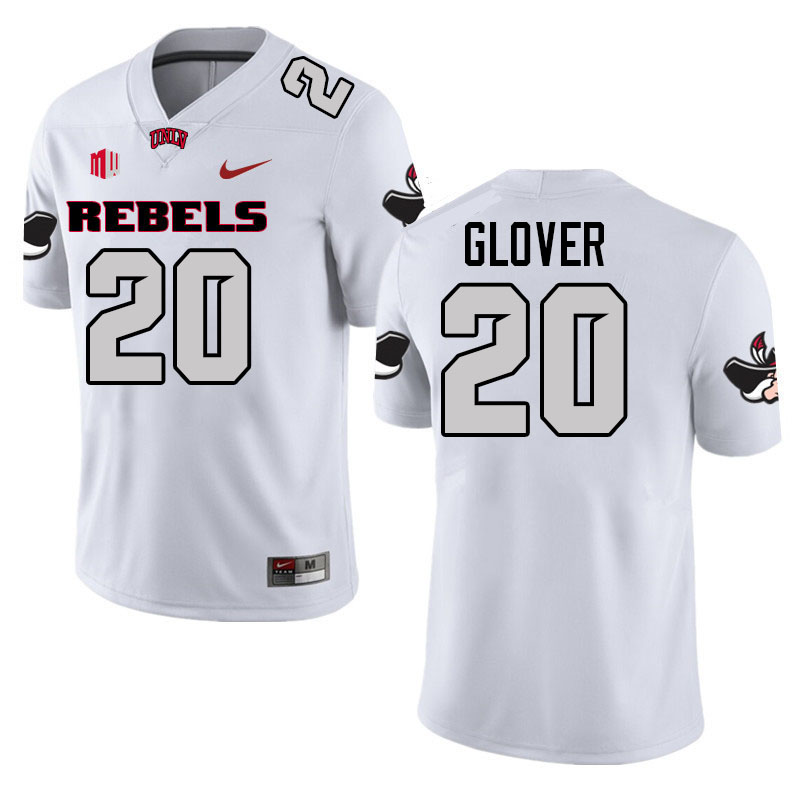 #20 Jaylon Glover UNLV Rebels College Football Jerseys-Retro White